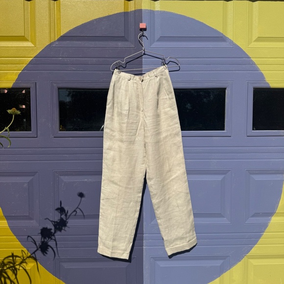 Vintage Talbots 100% Irish Linen Trousers - Picture 3 of 3